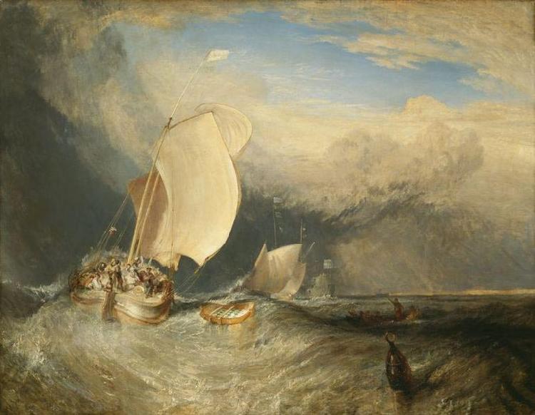 Joseph Mallord William Turner Fishing Boats with Hucksters Bargaining for Fish oil painting picture